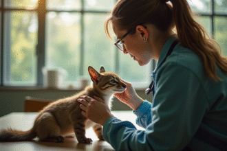 Conservationniste examinant un animal sauvage en centre de réhabilitation