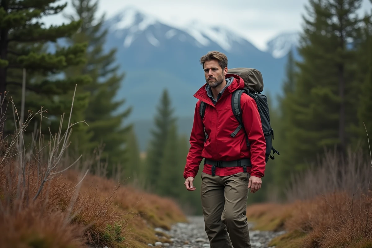 Randonneur en forêt d